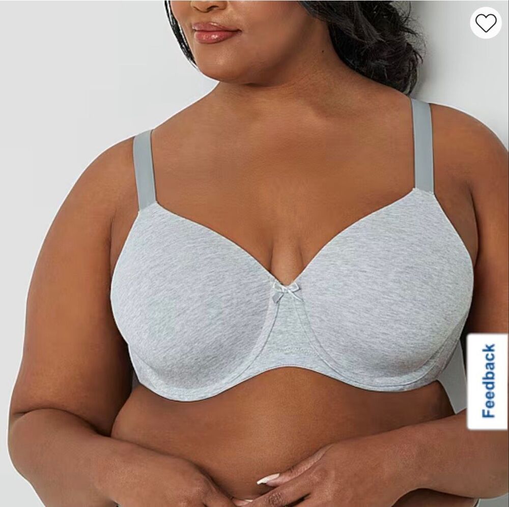 Ambrielle 38D Heather Grey Bra NWT